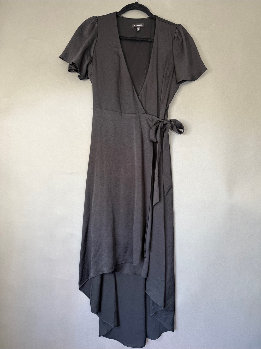 Express Dress Express Black Dress Express Wrap Hi-Low Midi Dress